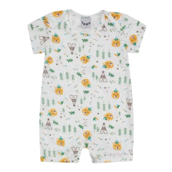 Kit 6 Pçs Macaquinho Romper Roupa De Bebê Macacão Curto Body