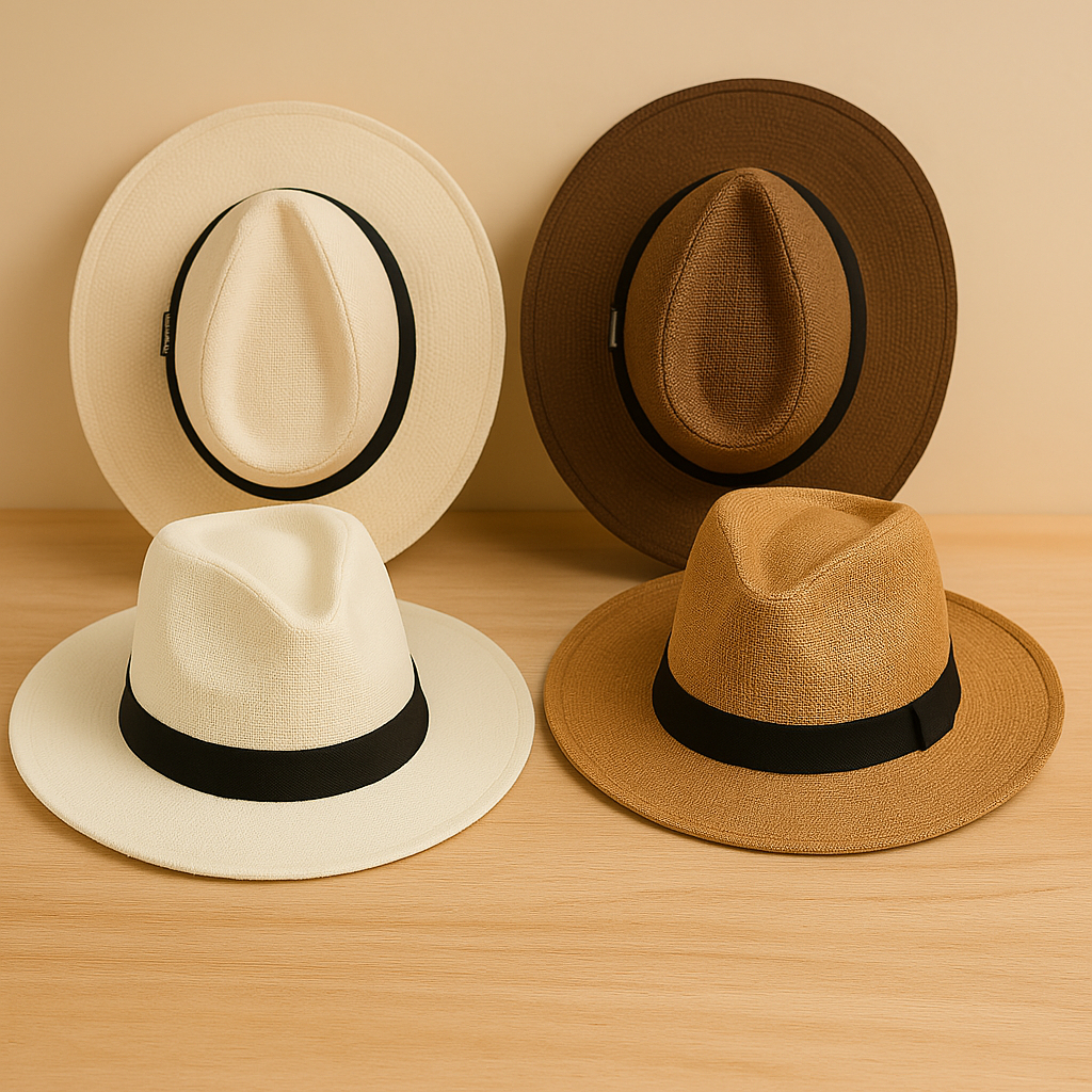 Chapéu Moda Panamá Aba Larga Palha Shantung Unissex Casual Praia em Oferta na Shopee