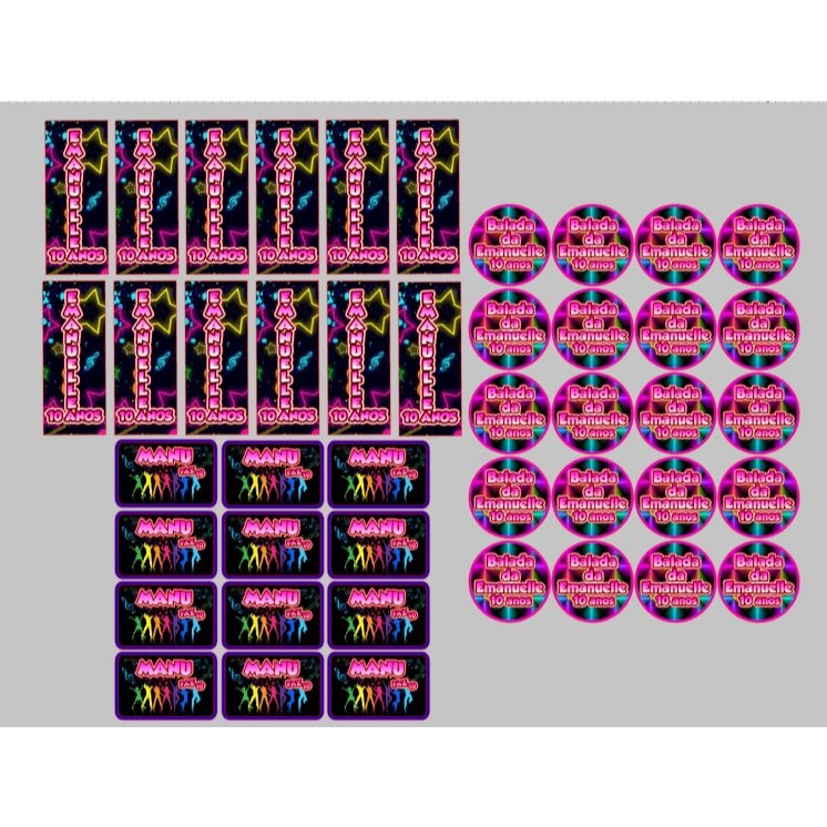 Adesivos Personalizados, lembrancinhas, festas, aniversario 3x3cm, 4x4cm,5cm x 5cm , Pronto para uso.(QUALQ