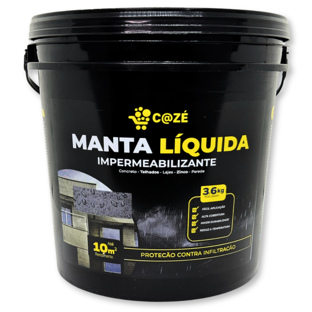 Manta Líquida Impermeabilizante Infiltração Laje Telha 3,6kg - Cazé em Oferta na Shopee
