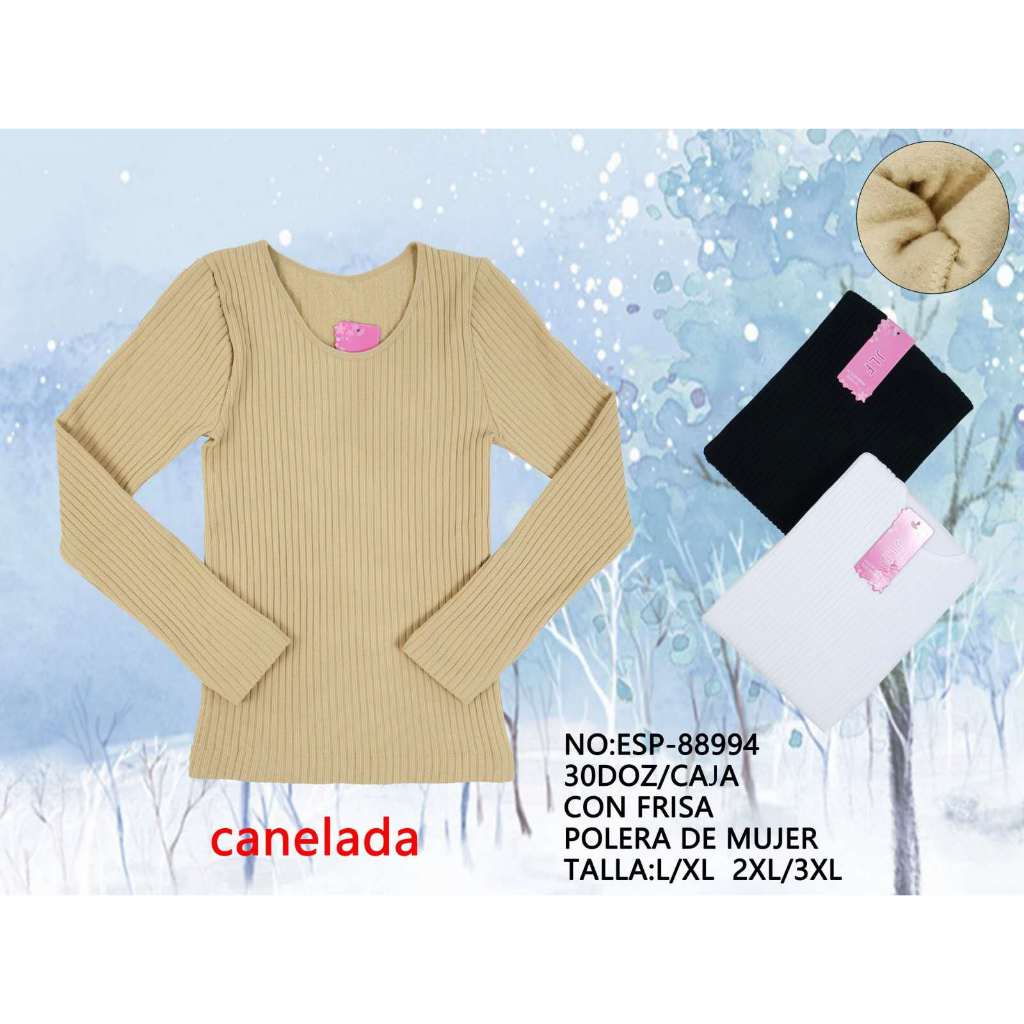 Blusa Térmica Feminina Canelada com Forro Frisa – Manga Longa Justa Inverno Blusa Térmica Feminina Canelada com Forro Frisa – Manga Longa Justa Inverno