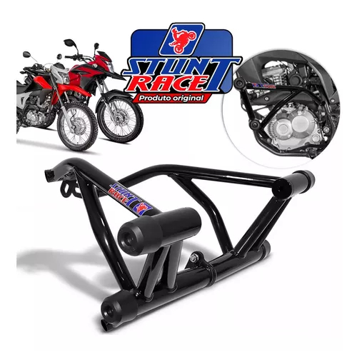 Protetor De Motor Stunt Race Bros 160 Preto Brilhante