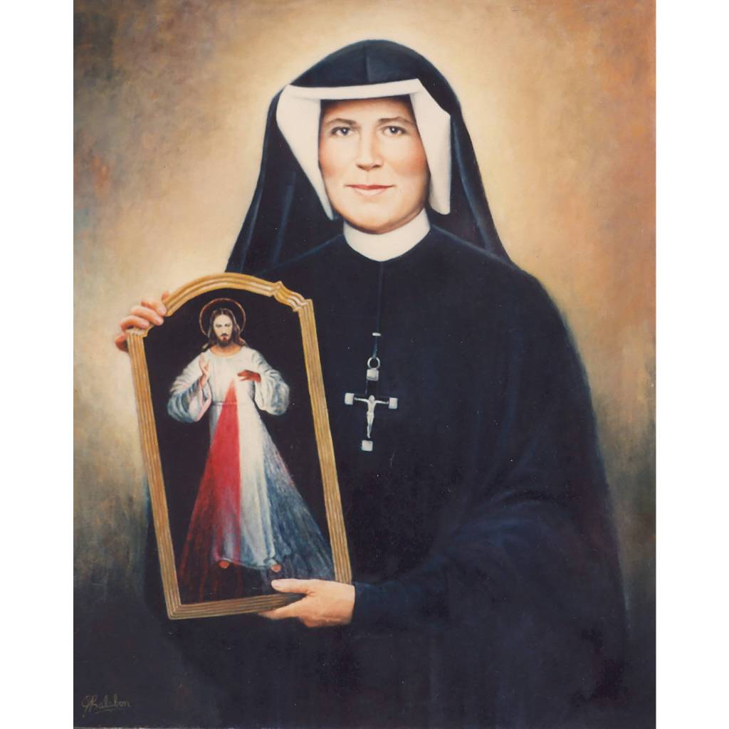 Quadrinho Santa Faustina 10cm