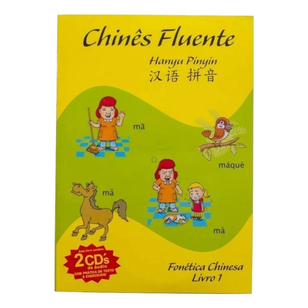 Imagem Livro Idioma Chines Fluente Fonetica Chinesa Hanyu Pinyin Cd