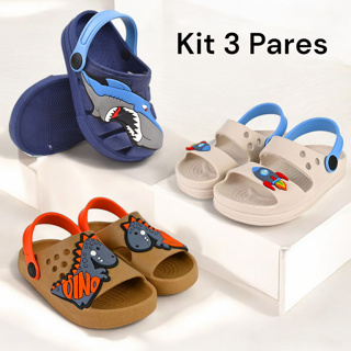 Kit 3 Pares Sandália Babuche Infantil Menino em Oferta na Shopee