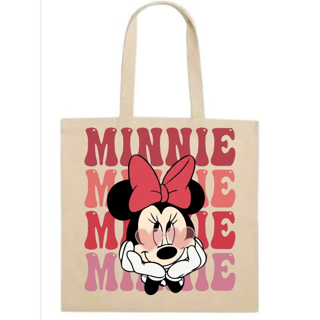 Sacola ECO BAG 100% algodão super poderosas/ branca de neve/ Minnie/ hello kit/ Snoop/ Stitch