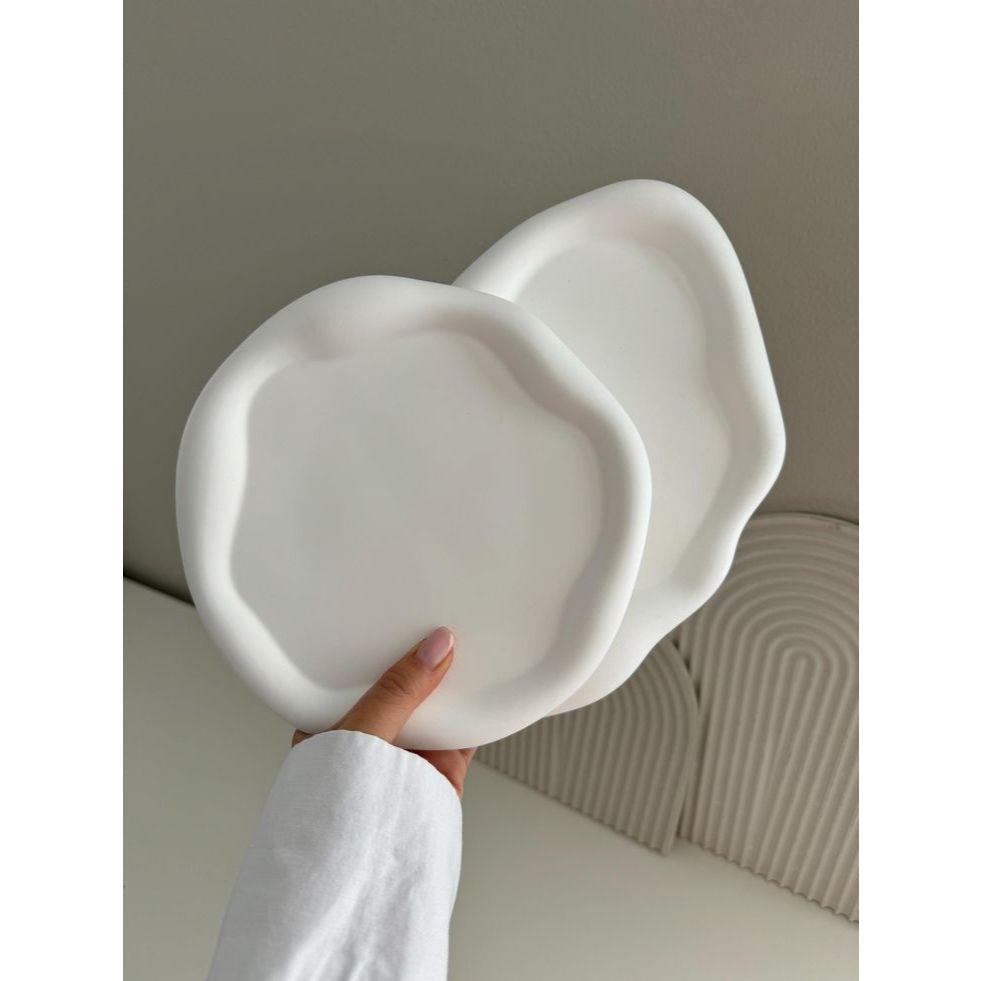 kit 2 Bandejas Nuvem  Decoração minimalista Porta jóias & objetos em Oferta na Shopee