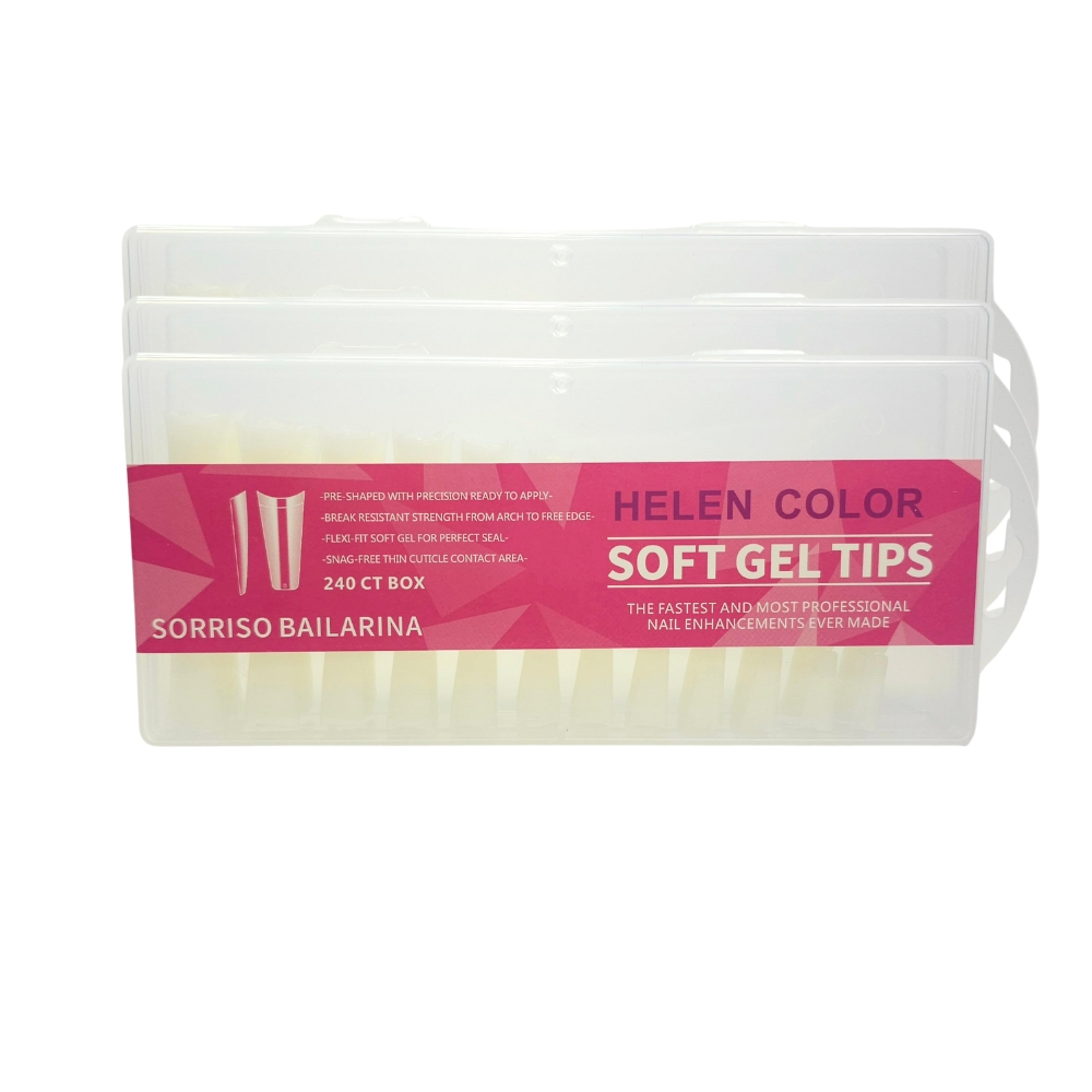 Tips para Unha - Soft Gel Formato Sorriso Bailarina - 240 und -  Helen Color