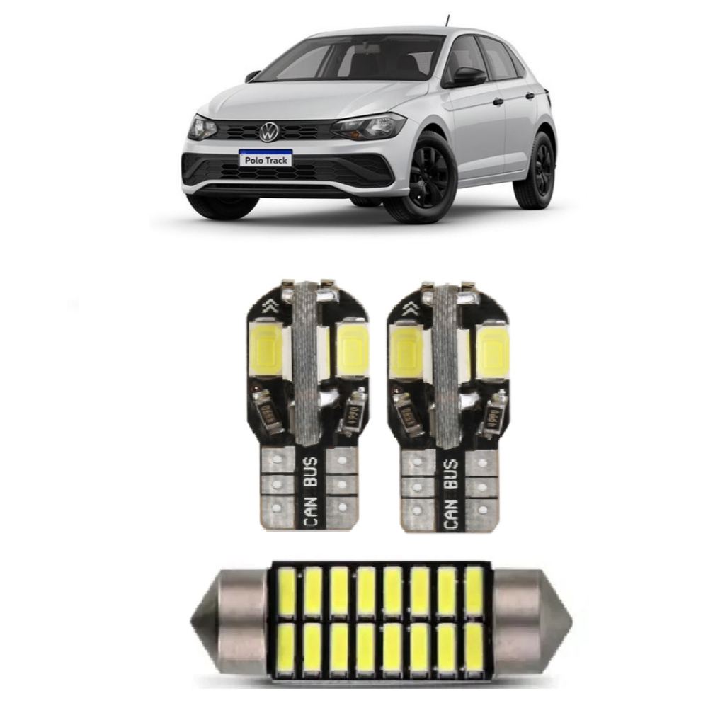 Kit Lampadas  Led Premiun Teto Dianteiro VW Polo 2024 /2025 Canbus em Oferta na Shopee