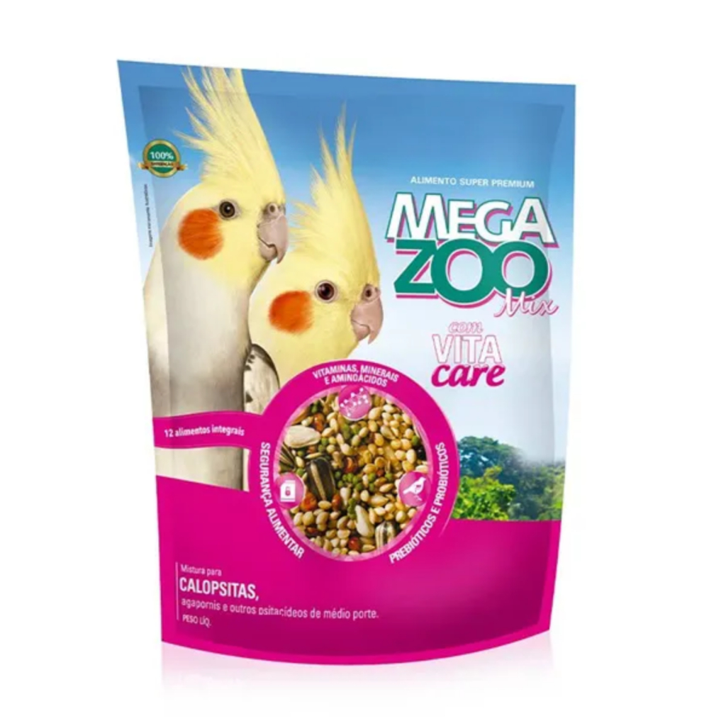 Ração Mix Calopsitas e Agapornis Megazoo - 300g
