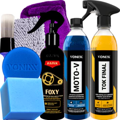 Kit Automotivo Limpeza Shampoo Cera Desengraxante Vonixx
