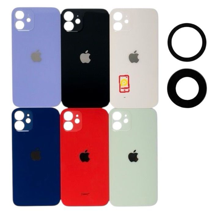 TAMPA TRASEIRA DE VIDRO COM  FURO MAIOR +LENTE DE VIDRO IPHONE 12 em Oferta na Shopee