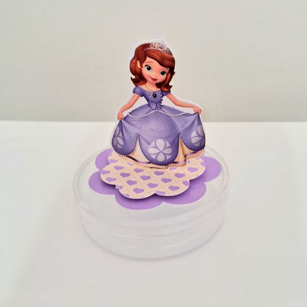 Kit Aplique 3D, 10, 20 ou 30 und. Tag Personalizada Princesa Sofia, Festa, Lembrancinha.