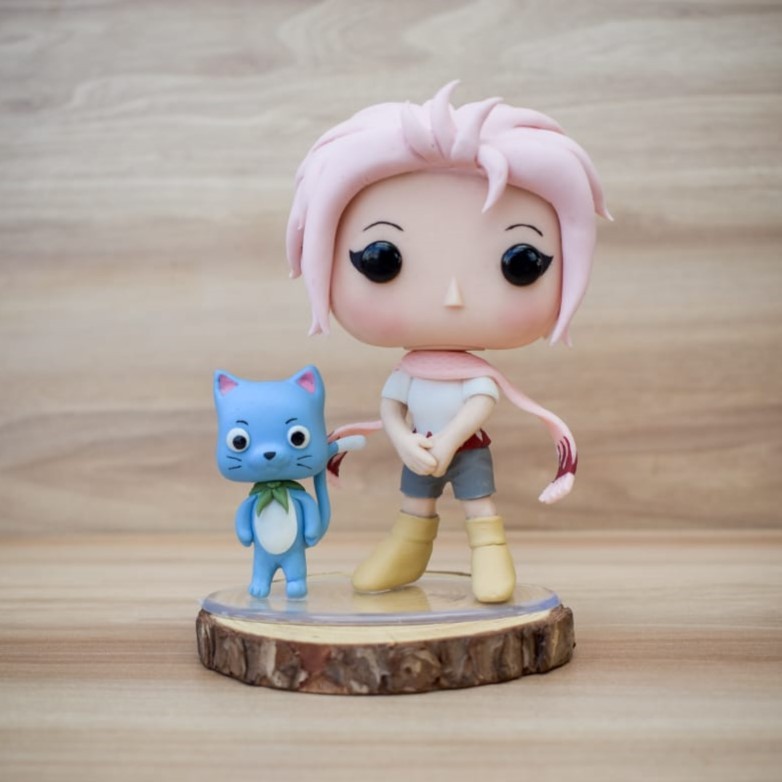 Boneco Estilo Funko Pop Personalizado em Biscuit Artesanal -  Nasha Fairy Tail