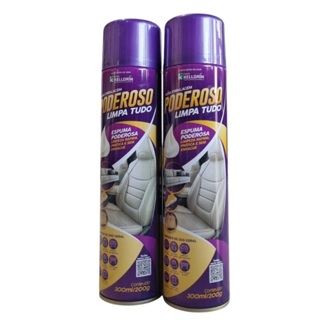 Kit 2 Espumas Mágica Limpa Tudo Sofá Carpete Bolsa Tênis Poderoso Kelldrin - 300ml cada em Oferta na Shopee