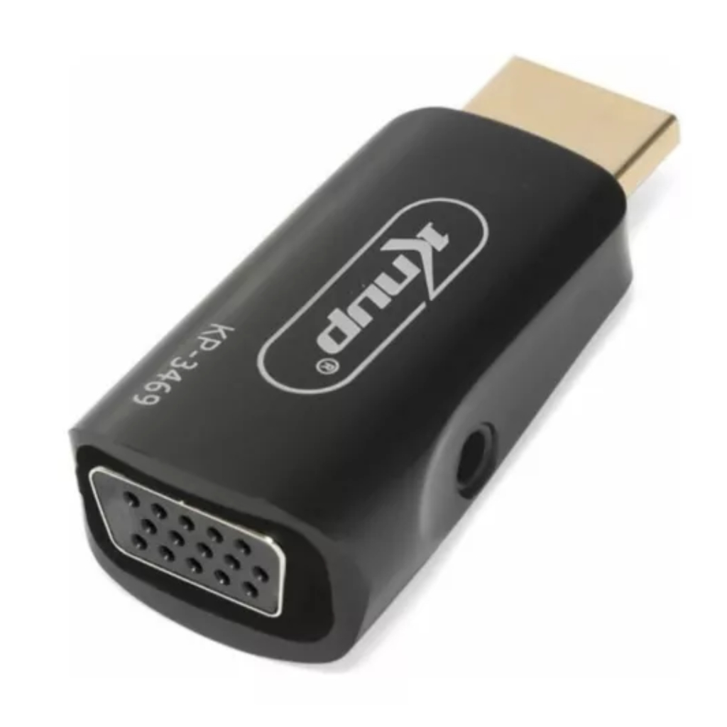 Adaptador HDMI para VGA com Conversor de Áudio KP-AD153 - Knup