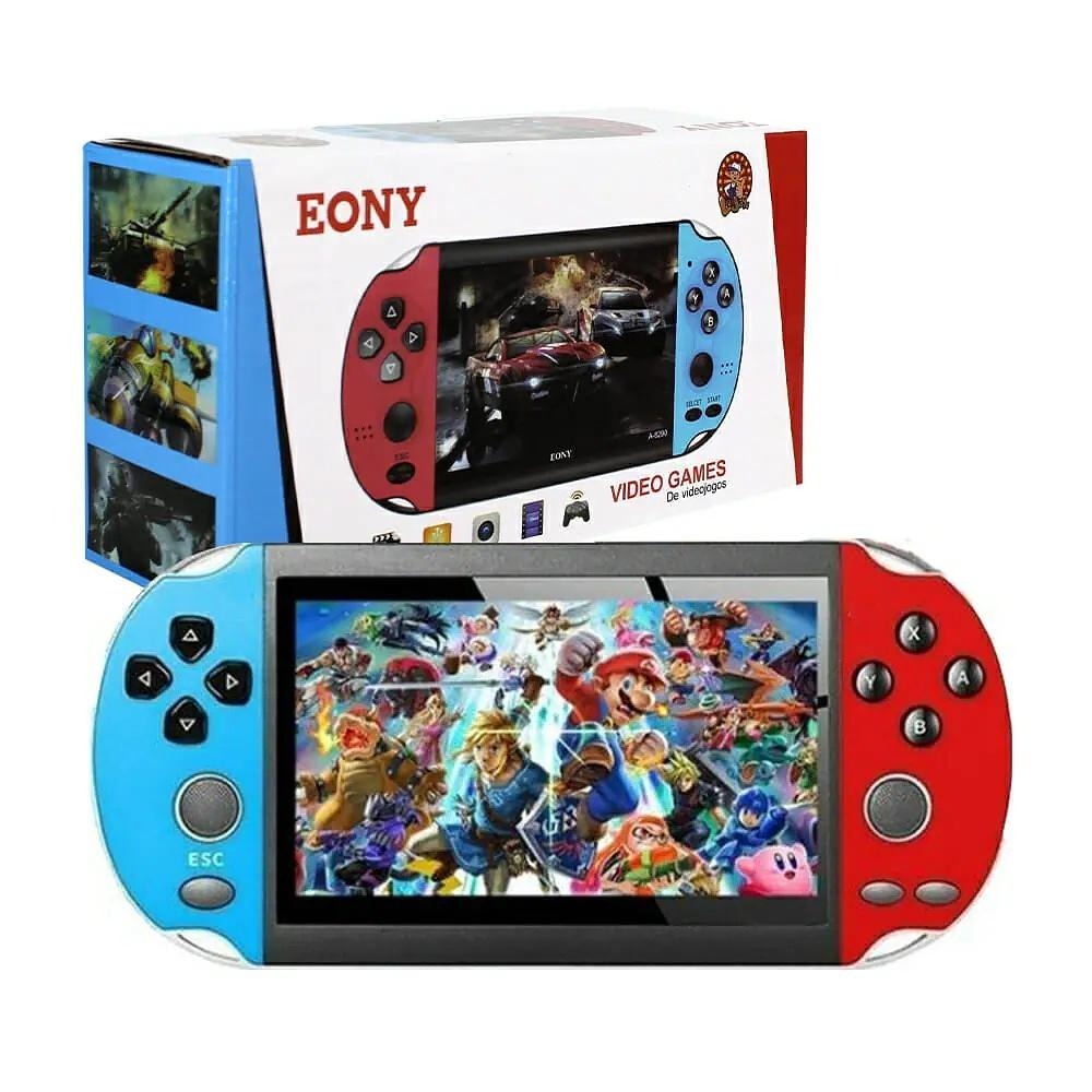 Videogame Portatil Game Boy 8290 Tela 4.8" PSP Eony +2500 Jogos Classicos/Retro 8GB, Console de Mão Memoria Expansivel