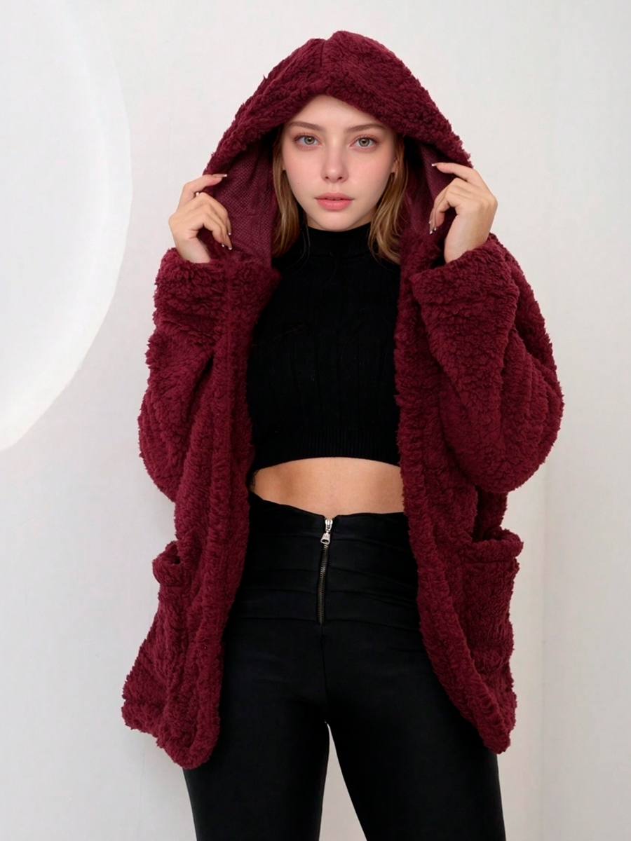 Casaco Blusa Sobretudo Kimono Pelo Feminino Teddy Pelucia Quentinho Promoção Blusa Tedy Cardigan