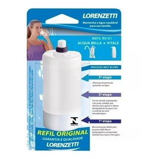 Refil Filtro para Purificador Acqua Bella e Vitale RV-01 Original Lorenzetti