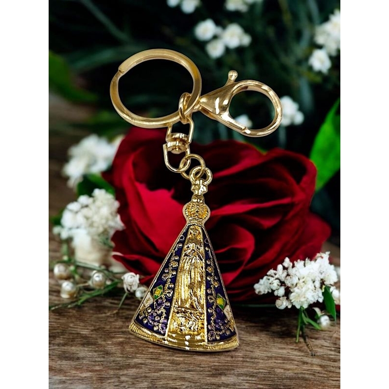 Lembrança Chaveiro Nossa Senhora Aparecida com mosquete