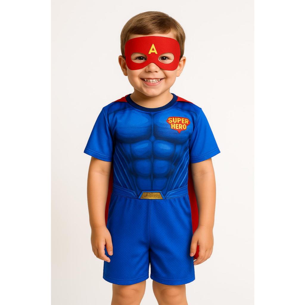 Fantasia Infantil Menino Super Heróis Barata SuperMan Temática Masculina Achadinhos Criança