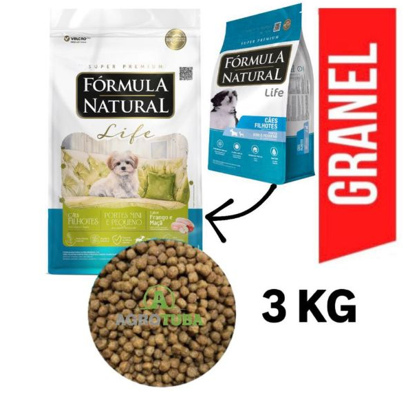 3kg Ração A Granel Formula Natural Life Cães Filhotes Porte Mini e Pequeno em Oferta na Shopee