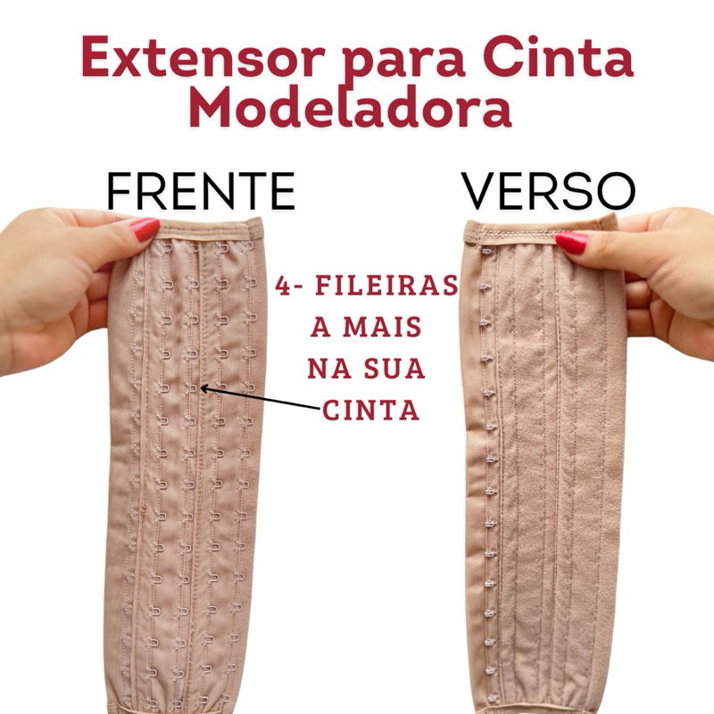 Extensor reforçado para Cinta Modeladora 15 casas em Oferta na Shopee