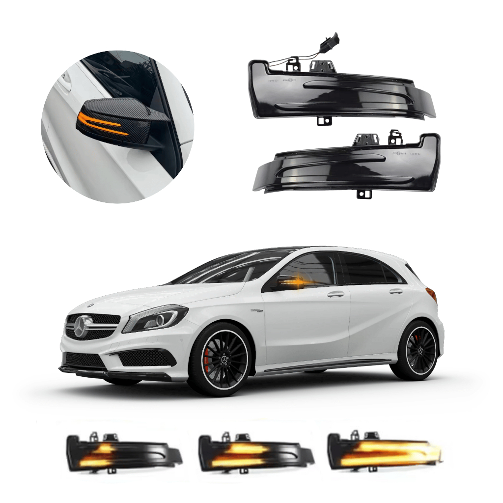 Seta Led Sequencial Retrovisor Premium Mercedes Benz A200 A250 A45 AMG 2014 Até 2018