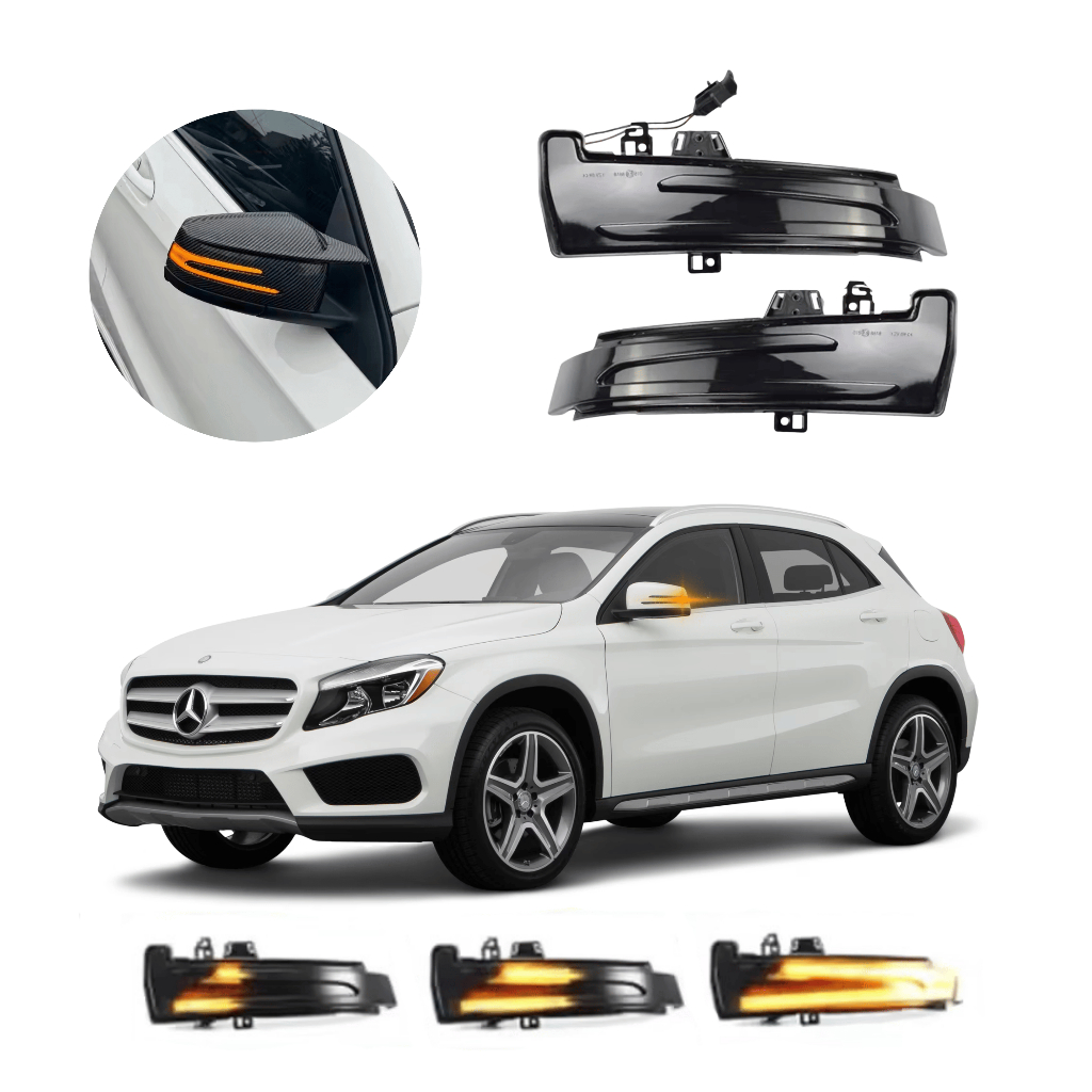 Seta Led Sequencial Retrovisor Premium Mercedes Benz GLA200 GLA250 GLA45 AMG 2014 Até 2020