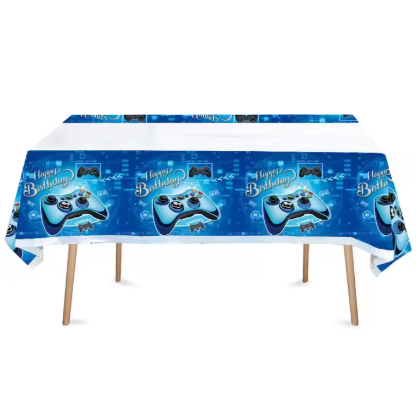 Toalha De Mesa Plástica para Festa De Aniversário  Eventos Tema Jogo Game em Oferta na Shopee