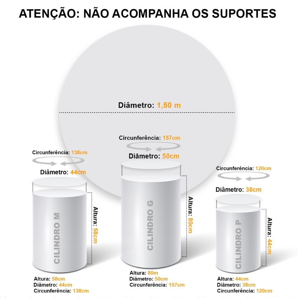 Kit Painel Redondo de Festa + Trio Capas de Cilindro Veste Fácil Tecido Fazendinha Animas SKP-195