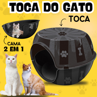 toca gato e cama para gato Paris 2 em 1 Desmontável casa de gato Casinha em Oferta na Shopee