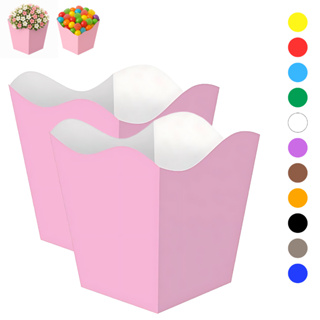 Cachepot de Papel Liso Pequeno Várias Cores Decoração Flores/Doces/Enfeites Xadrez Temáticos em Oferta na Shopee