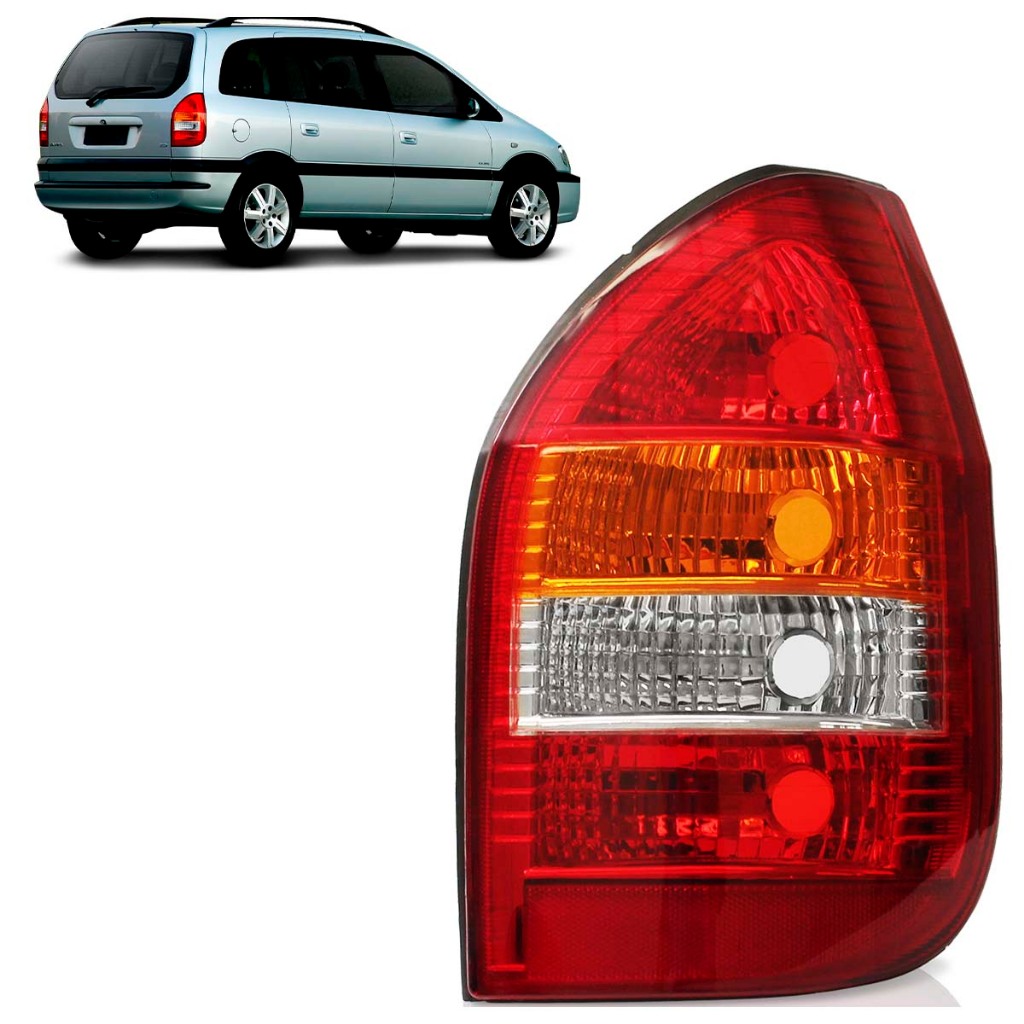 Lanterna Traseira Zafira 2001 2002 2003 2004 2005 2006 2007 2008 A 2012 Tricolor Lente Lisa Acrílico