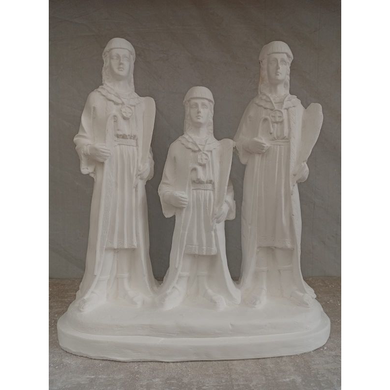 Imagem de são Cosme e Damião com Doum (Exclusiva) gesso cru 30cm