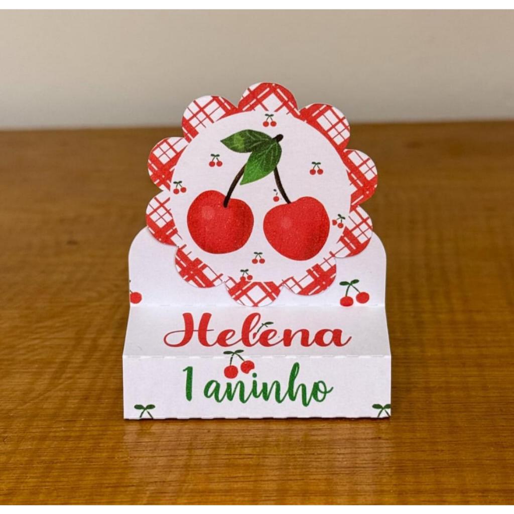 Porta bis Duplo Cerejinha | Lembrancinhas Cerejinha | Decoração de Festa Cerejinha | Personalizados Cerejinha