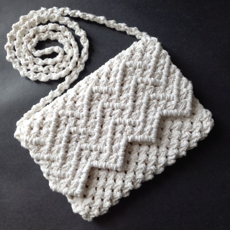 Bolsa Clutch Macramê (Mini) Pronta-entrega em Oferta na Shopee