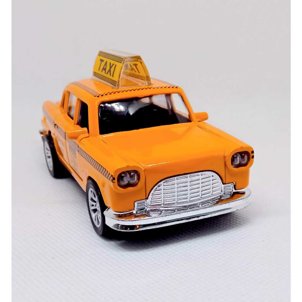 Miniatura Carrinho Metal 1/36 Chevy Bel Air  Taxi Abre As Portas