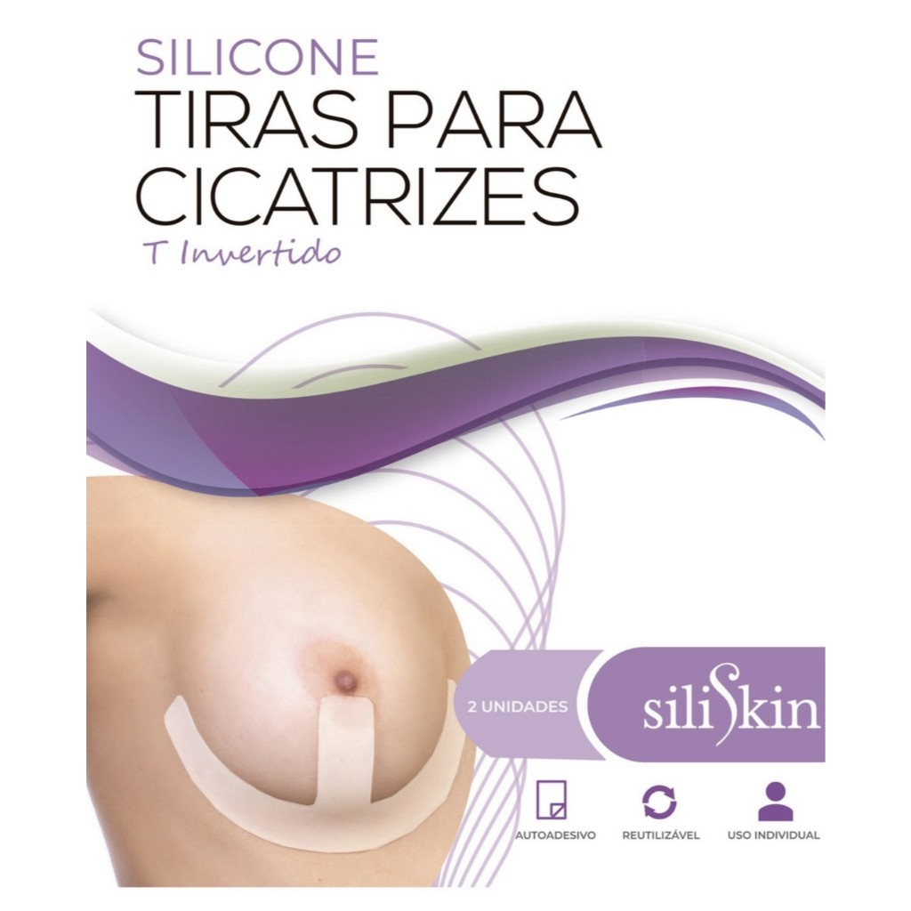Fita Adesiva T Invertido Gel De Silicone Para Cicatrizes E Queloides Mama C/ 2un