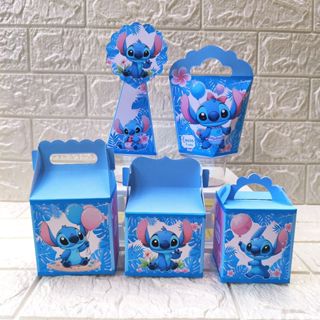 Kit Festa Personalizados Stitch menina Lembrancinhas Caixinhas de aniversário para festa - PEGUE E MONTE em Oferta na Shopee