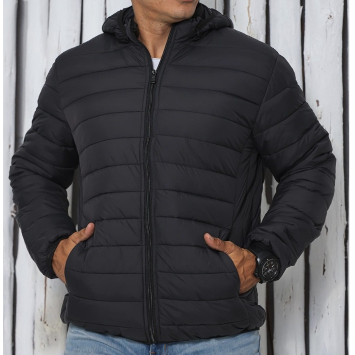 Jaqueta Gominho Masculina Impermeável Casaco Puffer Bobojaco Forrado Com Capuz