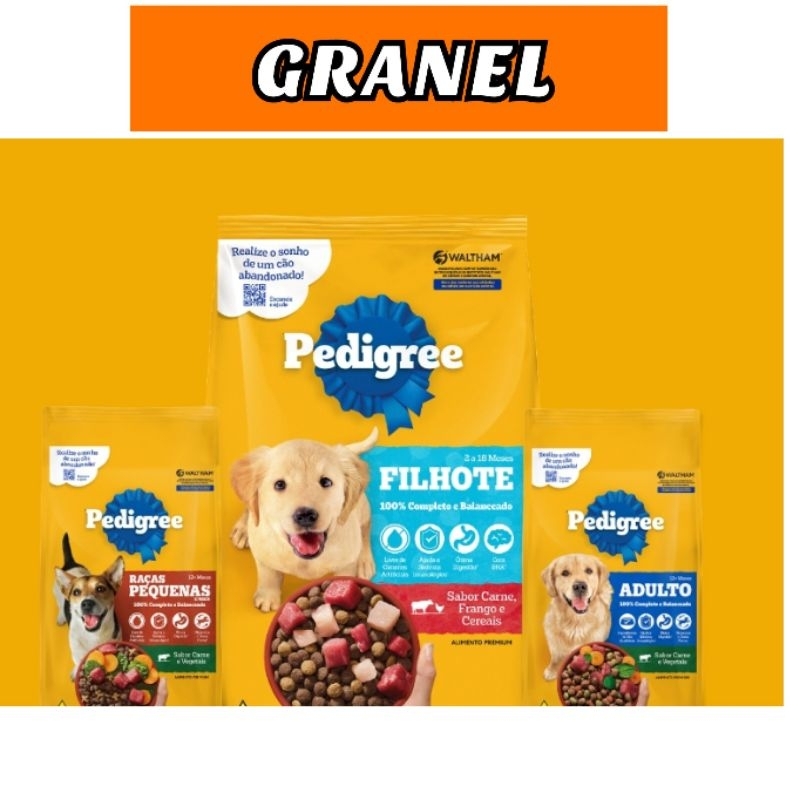 GRANEL RAÇÃO SECA PEDIGREE 2KG RACAS PEQUENA/RACAS MEDIAS/FILHOTE