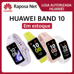 Smartband Huawei Band 10 Preto, Compatível com iOS e Android e bateria com duração de até 14 dias.
