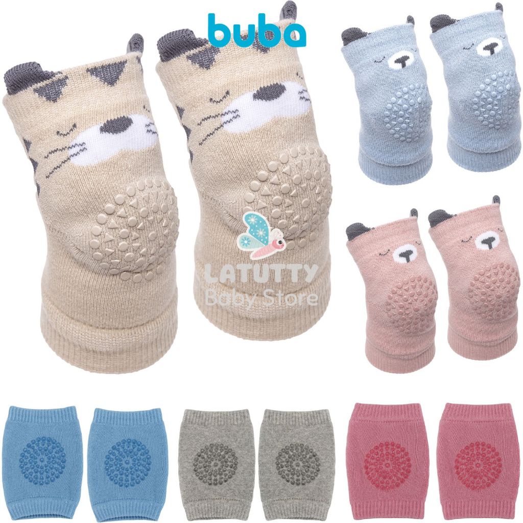 Joelheira Antiderrapante Buba Par de Joelheiras para Bebê Engatinhar Protege Joelho em Oferta na Shopee