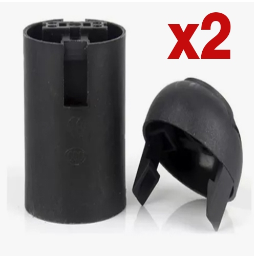 2 Bocal Soquete Plástico termoplástico p/ lâmpada base E27 Lustre Abajur Pendente Receptáculo PRETO