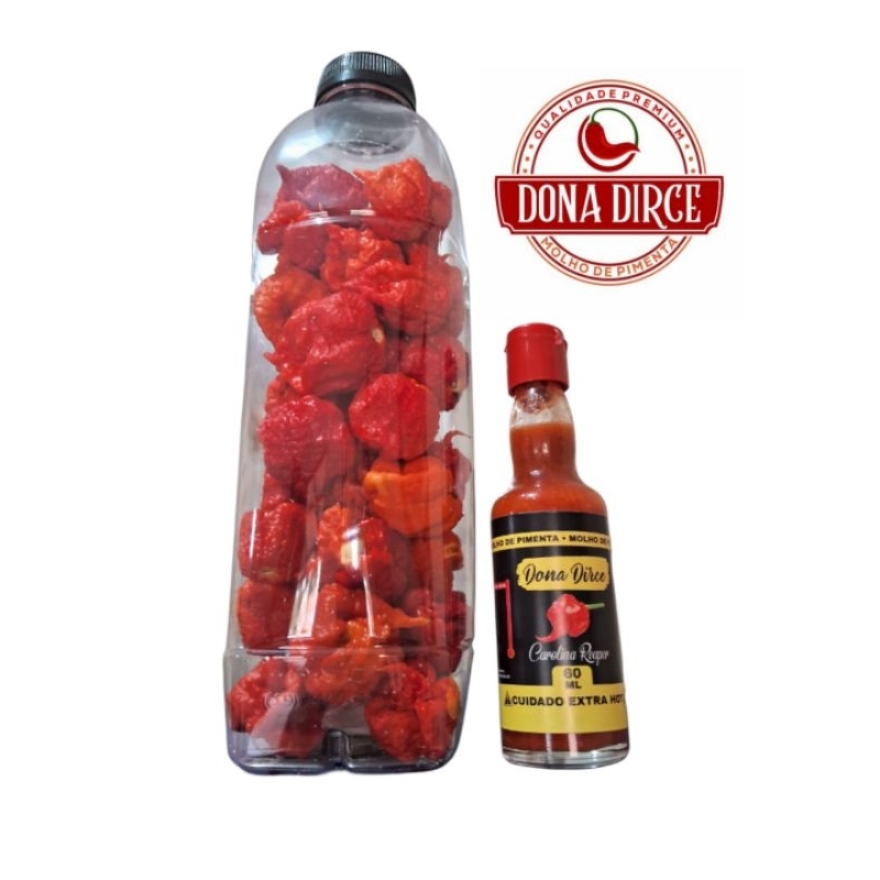 Pimenta carolina reaper 200 gramas e 1 molho de pimenta carolina reaper em Oferta na Shopee