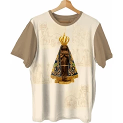 CAMISA NOSSA SENHORA APARECIDA RELIGIOSA MARFIM (02)