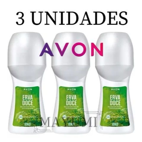 Desodorante Erva Doce Avon Kit com 3 Unidades