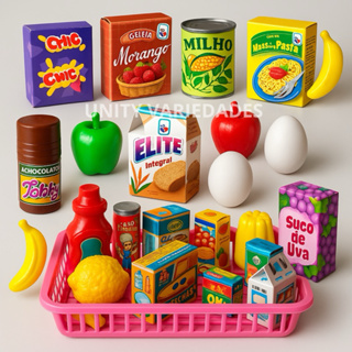 Kit Brinquedos Infantil Menina Menino 13 Pçs Comidinhas Brinquedo Mercadinho Cozinha Infantil em Oferta na Shopee