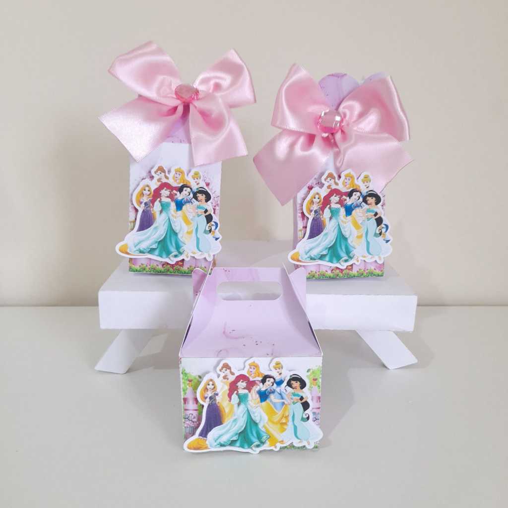 Lembrancinhas Personalizadas  - Princesas -  Topo de Bolo- Castelo- Caixinha Personalizada - Papelaria Personalizada